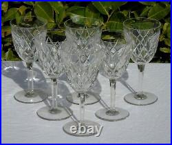 Baccarat Service de 6 verres à vin rouge en cristal taillé, modèle Thorigny
