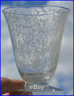 Baccarat Service de 6 verres en cristal mod. Michel-Ange / Michelangelo. H. 8,7