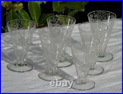 Baccarat Service de 6 verres en cristal, modèle Lido. Haut. 10,2 cm