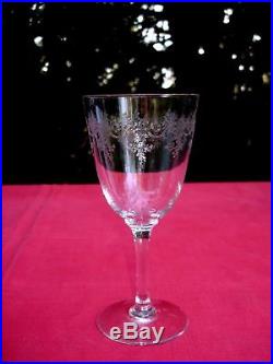 Baccarat Sévigné 12 Wine Glasses Weingläser Verres A Vin Cristal Gravé Kristal B