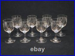 Baccarat Sévigné 8 Verres A Porto 11 Cm En Cristal Gravé