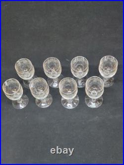 Baccarat Sévigné 8 Verres A Porto 11 Cm En Cristal Gravé