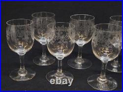 Baccarat Sévigné 8 Verres A Porto 11 Cm En Cristal Gravé