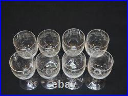 Baccarat Sévigné 8 Verres A Porto 11 Cm En Cristal Gravé