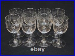 Baccarat Sévigné 8 Verres A Porto 11 Cm En Cristal Gravé