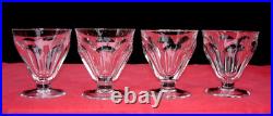 Baccarat Talleyrand 4 Wine Crystal Glasses Verre A Vin Cristal Taillé Art Deco G