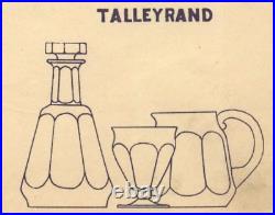 Baccarat Talleyrand 4 Wine Crystal Glasses Verre A Vin Cristal Taillé Art Deco G