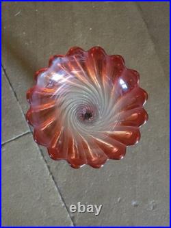 Baccarat Vase Art Nouveau Rouge Cristal Baccarat Fin 19 Eme
