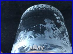 Baccarat Verre Amour au Yeux Bandés Guidé par son chien Cristal Glass crystal