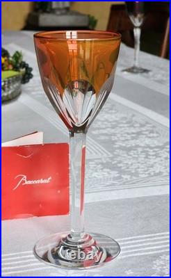 Baccarat Verre Roemer Modele Genova 18,8 Cm Cristal Baccarat Orange