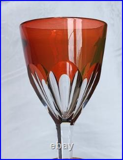 Baccarat Verre Roemer Modele Genova 18,8 Cm Cristal Baccarat Orange
