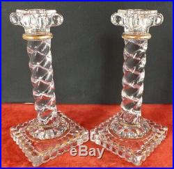 Baccarat bougeoirs cristal