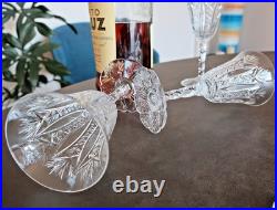 Baccarat cristal, Condé. 6 verres à Porto (N°5). H13cm. Non estampillé