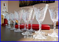Baccarat cristal, Condé. 6 verres à Porto (N°5). H13cm. Non estampillé