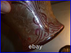 Baccarat gravé pot en verre