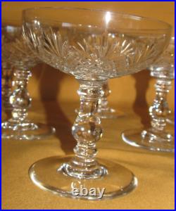Baccarat modèle Douai 6 coupes à Champagne en cristal 1916 forme 62 taille 6073 Baccarat modèle Douai 6 coupes à Champagne en cristal 1916 forme 62 taille 6073