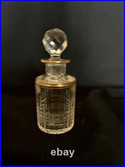 Baccarat, modéle Nancy cristal, liseré doré, fin XIXe début XXe, flacons
