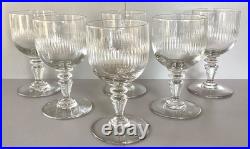 Baccarat modèle Renaissance Lot 6 verres à eau en cristal taillé, H. 14,5 cm