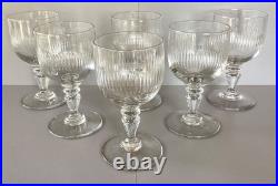Baccarat modèle Renaissance Lot 6 verres à eau en cristal taillé, H. 14,5 cm