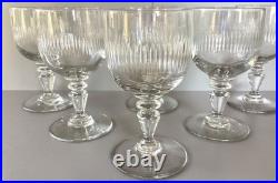 Baccarat modèle Renaissance Lot 6 verres à eau en cristal taillé, H. 14,5 cm