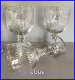 Baccarat modèle Renaissance Lot 6 verres à eau en cristal taillé, H. 14,5 cm
