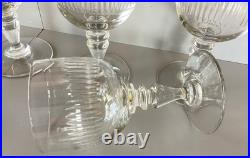 Baccarat modèle Renaissance Lot 6 verres à eau en cristal taillé, H. 14,5 cm