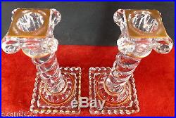 Baccarat paire bougeoirs cristal doré crystal candlestick