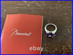 Bague fleur cristal de Baccarat taille 49