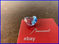 Bague galet bleu ciel en cristal de Baccarat taille 56