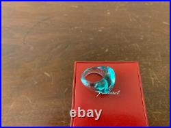 Bague galet en cristal Baccarat taille 50