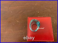 Bague galet en cristal Baccarat taille 50