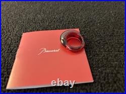 Bague jonc rouge en cristal de Baccarat taille 53