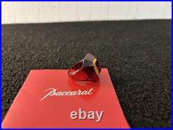 Bague rouge et or en cristal de Baccarat taille 56