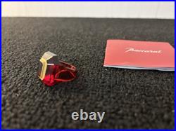 Bague rouge et or en cristal de Baccarat taille 56