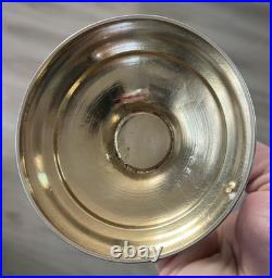 Beau Verre Nuit Cristal Baccarat Monture Pied Argent Massif Minerve