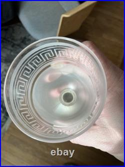 Beau Verre Nuit Cristal Baccarat Monture Pied Argent Massif Minerve