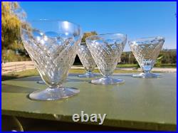 Belle Serie De 5 Verres A Vin En Cristal De Baccarat Art Deco