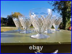 Belle Serie De 6 Verres A Eau En Cristal De Baccarat Modele Art Deco