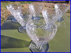 Belle Serie De 6 Verres A Eau En Cristal De Baccarat Modele Art Deco