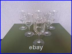 Belle Serie De 6 Verres A Vin En Cristal De Baccarat Modele Capri (b)