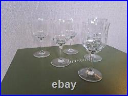 Belle Serie De 6 Verres A Vin En Cristal De Baccarat Modele Capri (b)