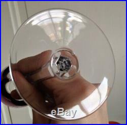 Belle Série de 6 verres en cristal coloré marqué Baccarat Modéle GENOVA