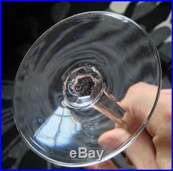 Belle Série de 6 verres en cristal coloré marqué Baccarat Modéle GENOVA