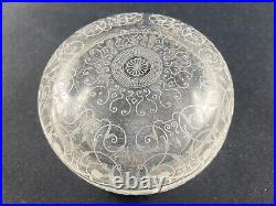 Boite à fard, bonbonnière en cristal de Baccarat modèle Michelangelo