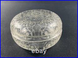 Boite à fard, bonbonnière en cristal de Baccarat modèle Michelangelo