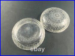 Boite à fard, bonbonnière en cristal de Baccarat modèle Michelangelo