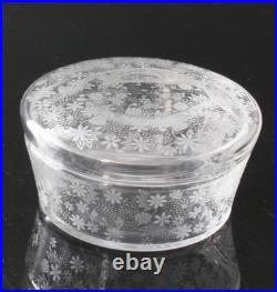 Boite à poudre en cristal de baccarat signée diamètre 10,5 cm