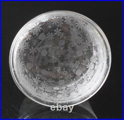 Boite à poudre en cristal de baccarat signée diamètre 10,5 cm