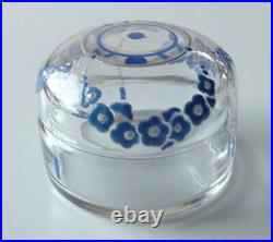 Boite à poudre ronde en cristal de BACCARAT décor émaillé Georges Chevalier