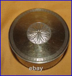 Boite coffret cristal probablement Baccarat couvercle argent vermeil Minerve